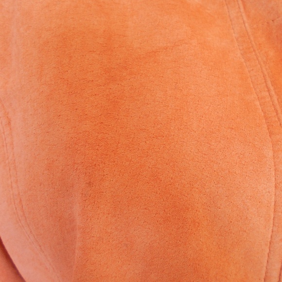 Nwt TERRY LEWIS 14P Coral 100% Leather Jacket Coat - Picture 4 of 5